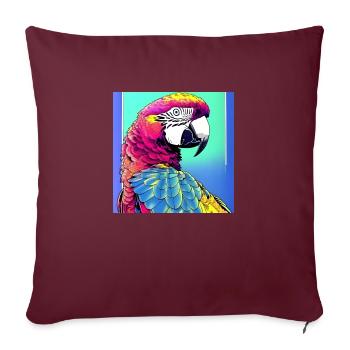 Neon Ara - Sofakissenbezug 45 x 45 cm - Burgunderrot - Vorne