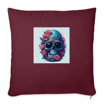 Lunettes de soleil Skull Skull - Housse de coussin décorative 45 x 45 cm - bordeaux - Devant