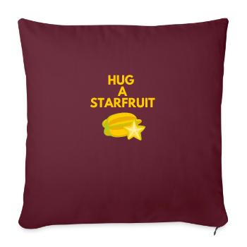 HUG A STARFRUIT - Sofa pillowcase 17,3'' x 17,3'' (45 x 45 cm) - burgundy - Front