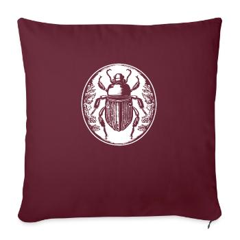 Insectes, bestioles, arthropodes - Housse de coussin décorative 45 x 45 cm - bordeaux - Devant