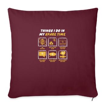 RAFTING IN SPARE TIME - Sofa pillowcase 17,3'' x 17,3'' (45 x 45 cm) - burgundy - Front