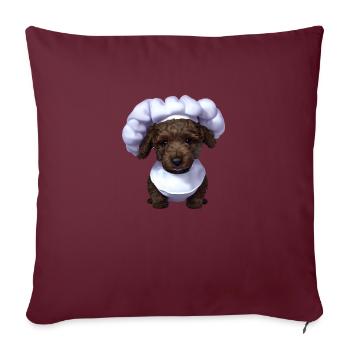 Dog Love Poodle Puppy Dog Puppy Poodle Dog Owner - Housse de coussin décorative 45 x 45 cm - bordeaux - Devant