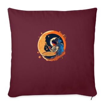 Les nouilles interstellaires, alimentant les astronautes - Housse de coussin décorative 45 x 45 cm - bordeaux - Devant
