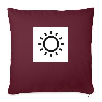 schlichtes Sonnen Symbol - Sofakissenbezug 45 x 45 cm - Burgunderrot - Vorne