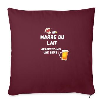 MARRE DU LAIT APPORTEZ MOI UNE BIERRE - Housse de coussin décorative 45 x 45 cm - bordeaux - Devant