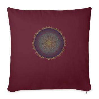 Wie oben, so unten Mandala - Sofakissenbezug 45 x 45 cm - Burgunderrot - Vorne