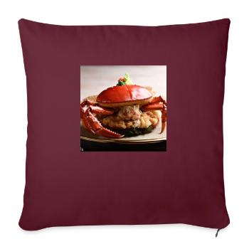 un citoyen à l’ de crabe - Housse de coussin décorative 45 x 45 cm - bordeaux - Devant
