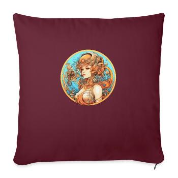 Beauté ex Machina 1 - Housse de coussin décorative 45 x 45 cm - bordeaux - Devant