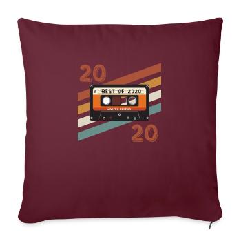 Retro-Vintage-Jubiläum 2020 - Sofakissenbezug 45 x 45 cm - Burgunderrot - Vorne