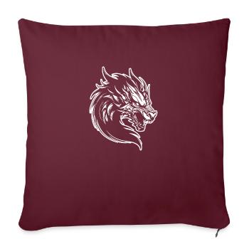 Dragon Dragon Fantasy Mythologie - Housse de coussin décorative 45 x 45 cm - bordeaux - Devant