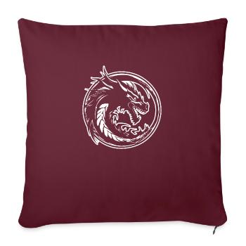 Dragon Dragon Fantasy Mythologie - Housse de coussin décorative 45 x 45 cm - bordeaux - Devant