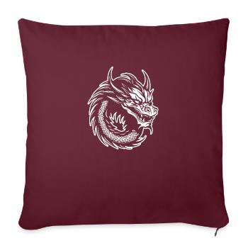 Dragon Dragon Fantasy Mythologie - Housse de coussin décorative 45 x 45 cm - bordeaux - Devant
