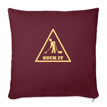 Suck It CrossWalk - Sofa pillowcase 17,3'' x 17,3'' (45 x 45 cm) - burgundy - Front