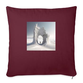 Percée dans le désert - Housse de coussin décorative 45 x 45 cm - bordeaux - Devant