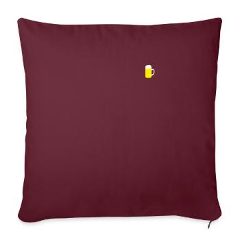 Funny Mallorca Beer Glass LOGO, Chemise de bière d’alcool - Housse de coussin décorative 45 x 45 cm - bordeaux - Devant