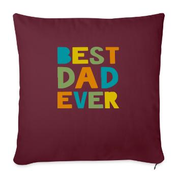 Meilleur père de tous les temps - Housse de coussin décorative 45 x 45 cm - bordeaux - Devant