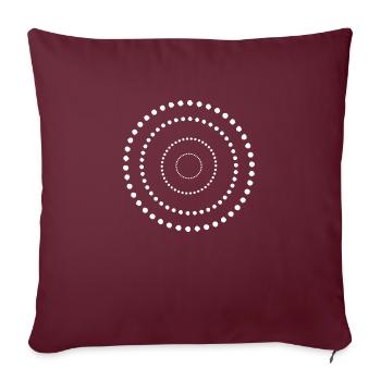 Circle - Sofa pillowcase 17,3'' x 17,3'' (45 x 45 cm) - burgundy - Front