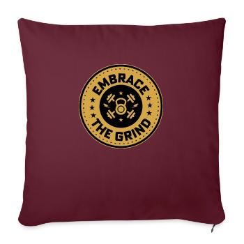 Adoptez l’entraînement d’haltérophilie Grind - Housse de coussin décorative 45 x 45 cm - bordeaux - Devant