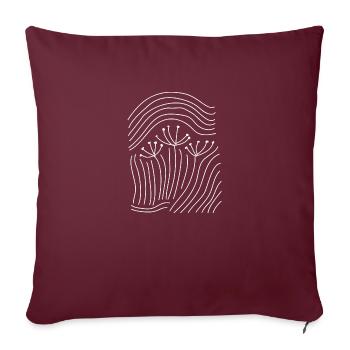 Pissenlits dans le pré - Housse de coussin décorative 45 x 45 cm - bordeaux - Devant