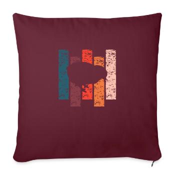 Poussin cadeau Vintage - Housse de coussin décorative 45 x 45 cm - bordeaux - Devant