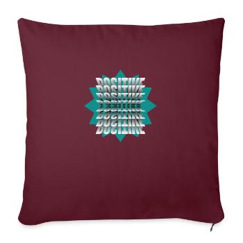 De bonnes ondes : positive - Housse de coussin décorative 45 x 45 cm - bordeaux - Devant