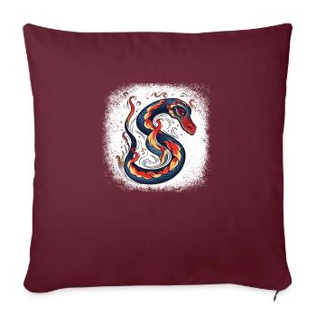 Citation Anniversaire Chemises serpent Femmes Danger - Housse de coussin décorative 45 x 45 cm - bordeaux - Devant