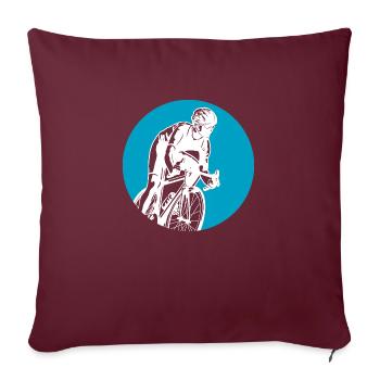 Vélo vélo Biker - Housse de coussin décorative 45 x 45 cm - bordeaux - Devant