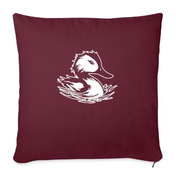 Canard Oiseaux Canards - Housse de coussin décorative 45 x 45 cm - bordeaux - Devant