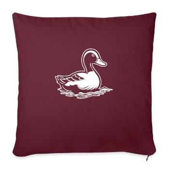 Canard Oiseaux Canards - Housse de coussin décorative 45 x 45 cm - bordeaux - Devant