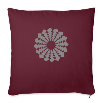 Om signe chakra fleur gris univers - Housse de coussin décorative 45 x 45 cm - bordeaux - Devant
