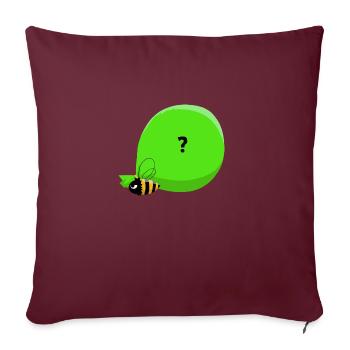 Abeille & gros sac mystérieux - Housse de coussin décorative 45 x 45 cm - bordeaux - Devant