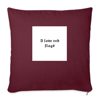 Red flags - Sofa pillowcase 17,3'' x 17,3'' (45 x 45 cm) - burgundy - Front