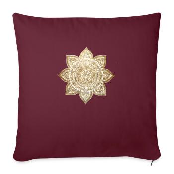 Mandala Gliter - Housse de coussin décorative 45 x 45 cm - bordeaux - Devant