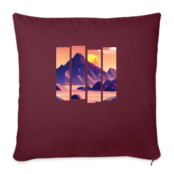 Randonnée en montagne Randonnées Randonnées en montagne Randonnées en montagne Randonneurs en montagne - Housse de coussin décorative 45 x 45 cm - bordeaux - Devant