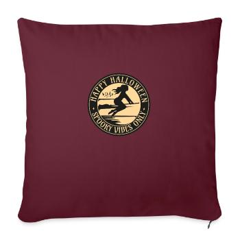 Halloween Spooky Vibes Only Witch - Housse de coussin décorative 45 x 45 cm - bordeaux - Devant