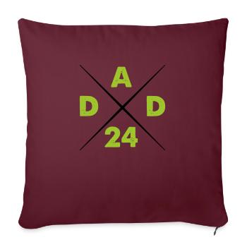 dad 24 - Sofakissenbezug 45 x 45 cm - Burgunderrot - Vorne