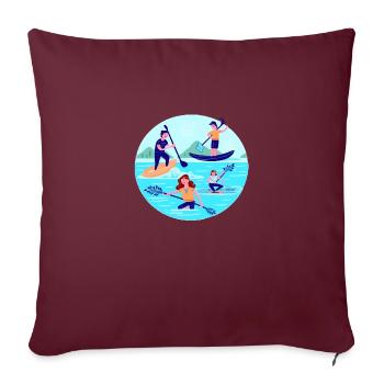 Les sports nautiques - Housse de coussin décorative 45 x 45 cm - bordeaux - Devant