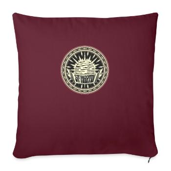 St Martin Rétro Caraïbes Soleil - Housse de coussin décorative 45 x 45 cm - bordeaux - Devant