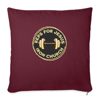 Représentants pour Jesus Dumbbell - Housse de coussin décorative 45 x 45 cm - bordeaux - Devant