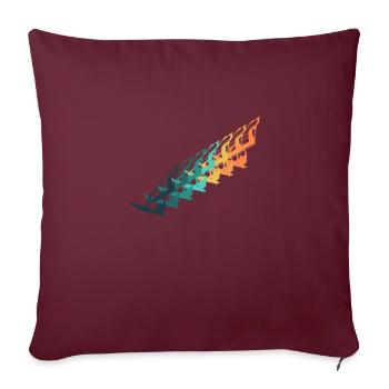 Planche à voile Vintage - Housse de coussin décorative 45 x 45 cm - bordeaux - Devant