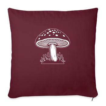 Champignon Cueilleur de champignons Champignons Champignons - Housse de coussin décorative 45 x 45 cm - bordeaux - Devant