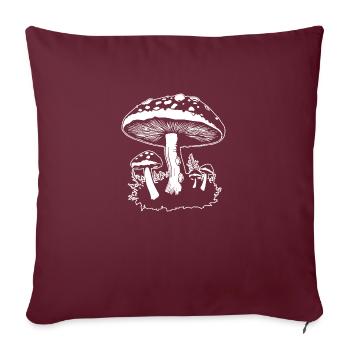 Champignon Cueilleur de champignons Champignons Champignons - Housse de coussin décorative 45 x 45 cm - bordeaux - Devant