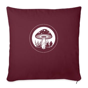 Champignon Cueilleur de champignons Champignons Champignons - Housse de coussin décorative 45 x 45 cm - bordeaux - Devant