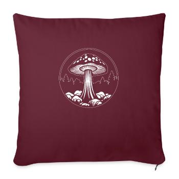 Champignon Cueilleur de champignons Champignons Champignons - Housse de coussin décorative 45 x 45 cm - bordeaux - Devant