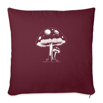 Champignon Cueilleur de champignons Champignons Champignons - Housse de coussin décorative 45 x 45 cm - bordeaux - Devant