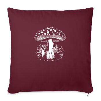 Champignon Cueilleur de champignons Champignons Champignons - Housse de coussin décorative 45 x 45 cm - bordeaux - Devant