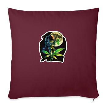 L'astronaute intérieur - Housse de coussin décorative 45 x 45 cm - bordeaux - Devant