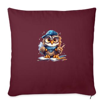La marque de commerce Wise Owl - Housse de coussin décorative 45 x 45 cm - bordeaux - Devant