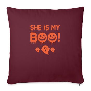 She is my Boo! - Sofakissenbezug 45 x 45 cm - Burgunderrot - Vorne