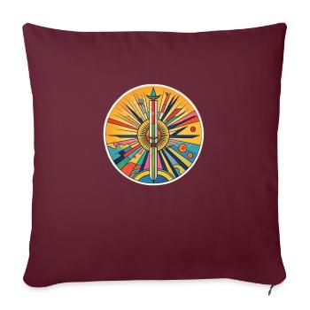 summer illusion - Sofa pillowcase 17,3'' x 17,3'' (45 x 45 cm) - burgundy - Front